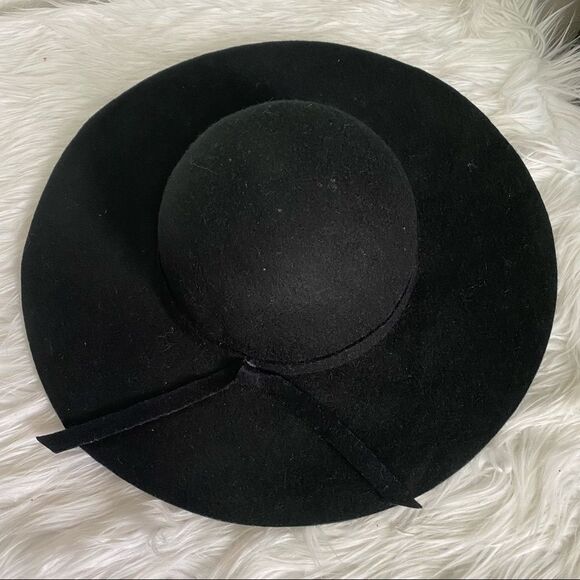 100% wool black brim bow hat - Picture 5 of 7